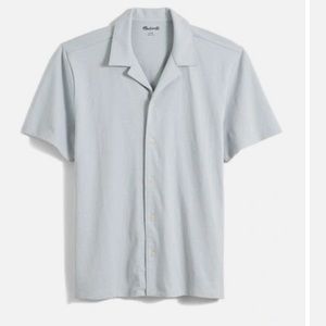 Madewell Easy Knit Button Down in light blue